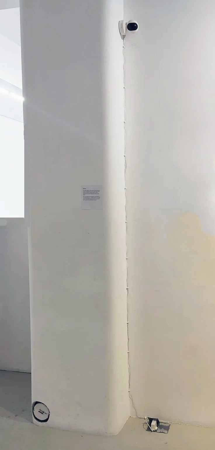 Camera placement within the gallery installation
